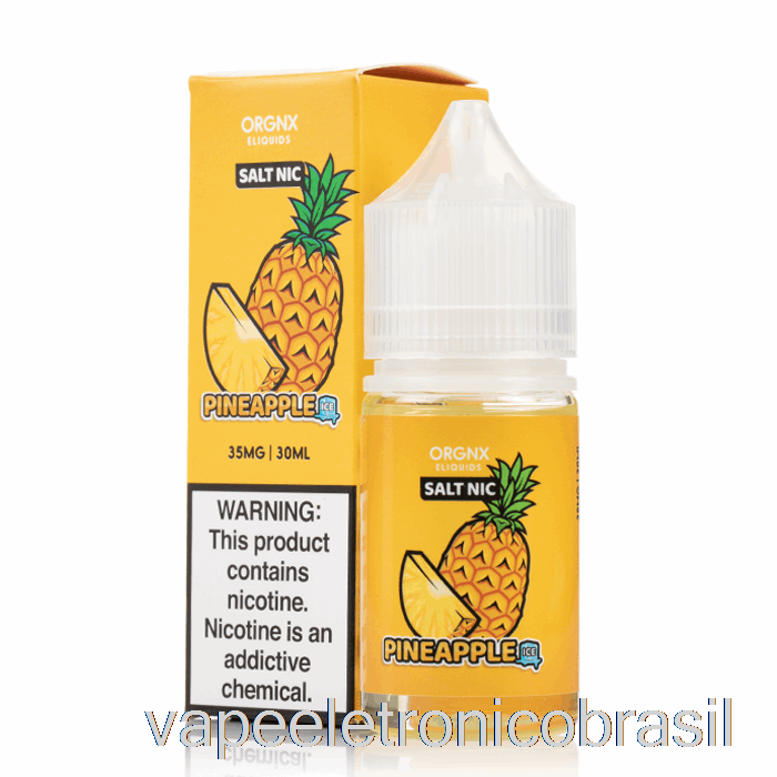 Vape Recarregável Sais De Abacaxi Gelado - Orgnx E-liquid - 30ml 35mg